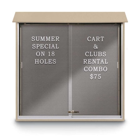 United Visual Products Outdoor Enclosed Combo Board, 72"x36", Bronze Frame/Blue & Forbo UVCB7236ODBZ-BLUE-FORBO